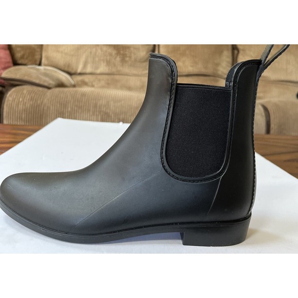 J. Crew Shoes - COPY - J. Crew Black Chelsea Rain Boots Women's Size 9 Pull On Waterproof Rubbe…